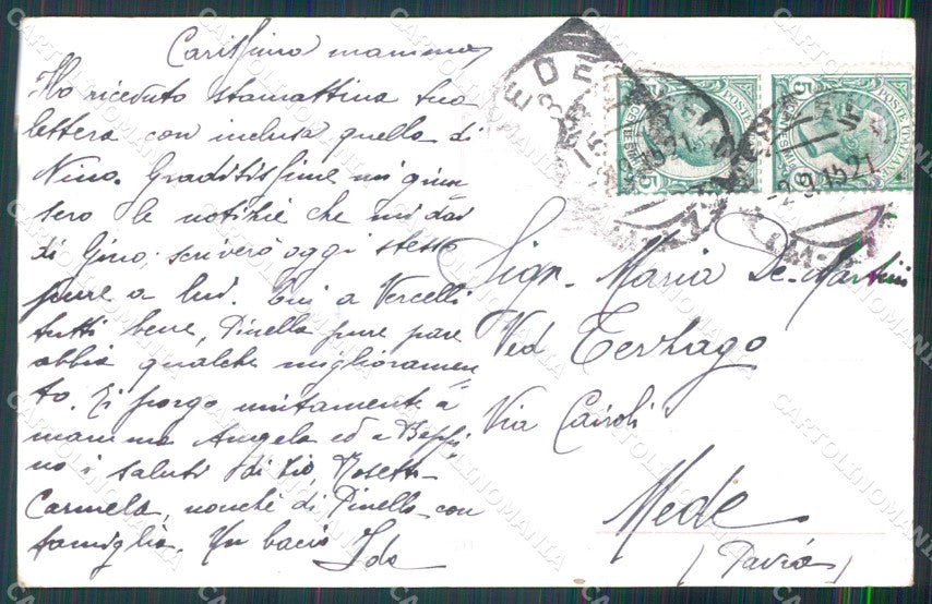 WW1 WWI Propaganda Pax Pace Pizzolato cartolina XB5819 – retro