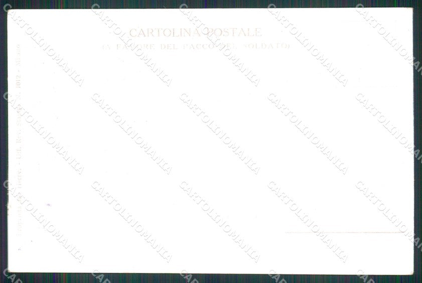 WW1 Propaganda Pro Pacco Soldato Tricolore Castiglioni PIEGHE cartolina XB5838 – retro