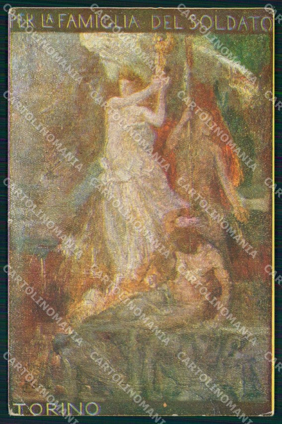 WW1 Propaganda Pro Famiglia Soldato Torino Sobrile PIEGHINE cartolina XB5844 – fronte