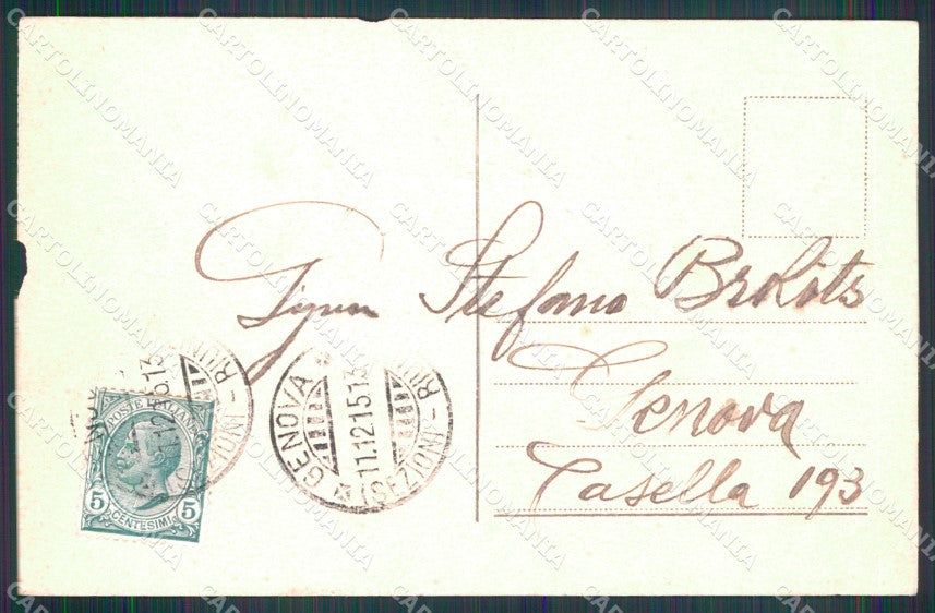 WW1 Propaganda D'Annunzio Zandrino autografo ? PIEGHE ABRASA cartolina XB5846 – retro