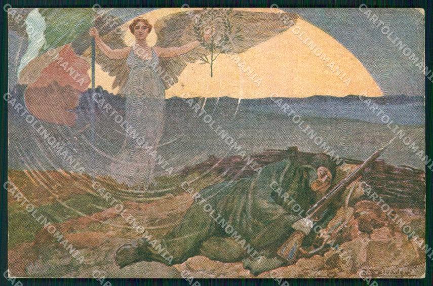 WW1 WWI Propaganda Pasqua 1916 Milano Tricolore Salvadori cartolina XB5848 – fronte