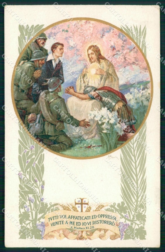 WW1 WWI Propaganda Gioventù Cattolica Pro Soldati Conti cartolina XB5849 – fronte