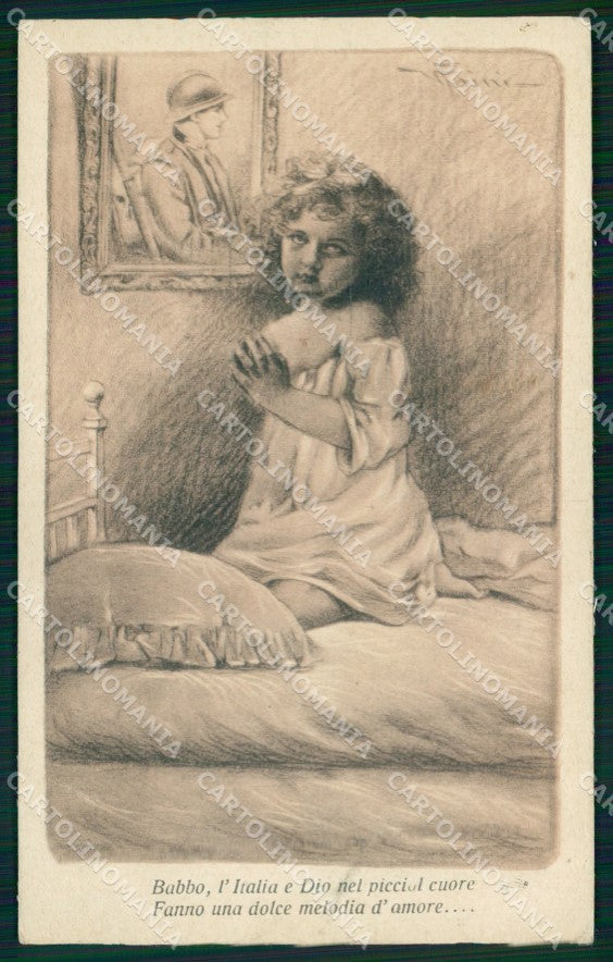 WW1 WWI Propaganda Militare Soldato Faini cartolina XB5855 – fronte