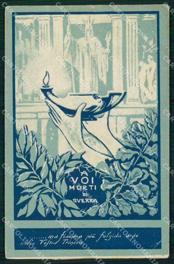 WW1 WWI Propaganda Celebrazione Vittoria Roma PIEGA cartolina XB5878 – fronte