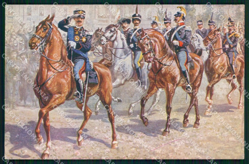 WW1 WWI Propaganda Savoia Vittorio Emanuele III Cavalleria cartolina XB5881 – fronte