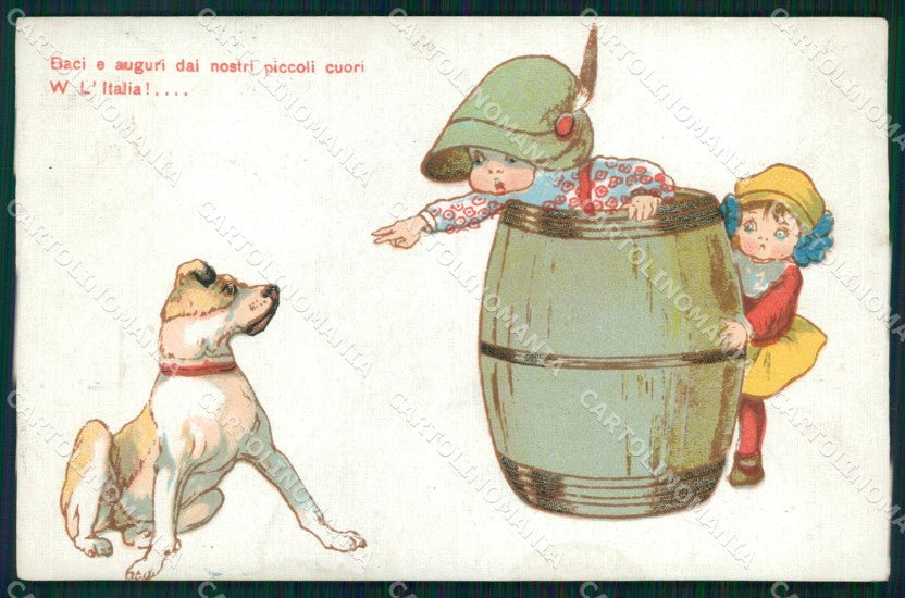 WW1 WWI Propaganda Alpini Bambini Norfini cartolina XB5887 – fronte