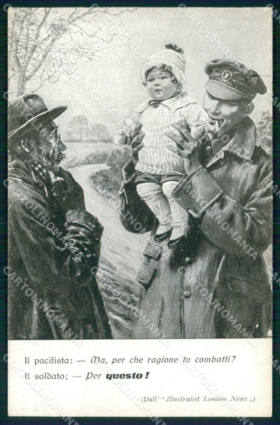 WW1 WWI Propaganda Istituto Italo Britannico British Soldier cartolina XB5908 – fronte