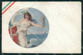 WW1 WWI Propaganda Trieste Marina Cassioli PIEGHE STRAPPINO cartolina XB5932 – fronte