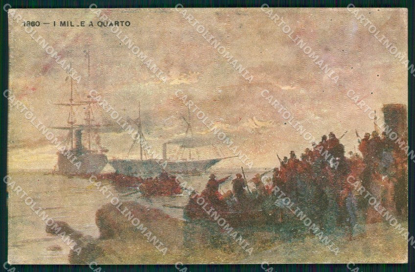 WW1 WWI Propaganda Garibaldi Quarto Navigazione Genova cartolina XB5936 – fronte