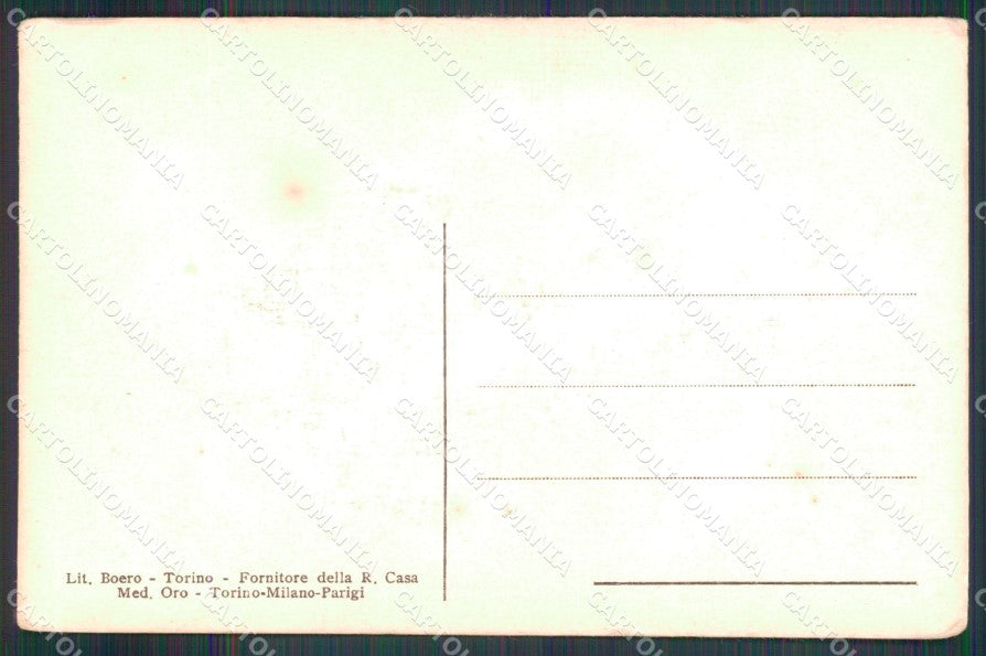 Militari Medaglia Croce Ordine della Corona Italia Dipinta cartolina XB5937 – retro