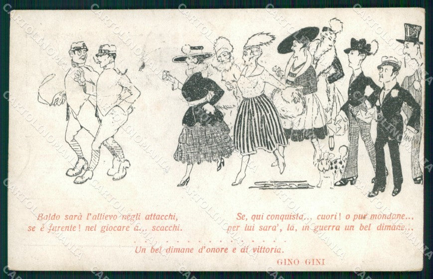 Militari Scuola Ufficiali Caserta Baldo PIEGHE cartolina XB5945 – fronte