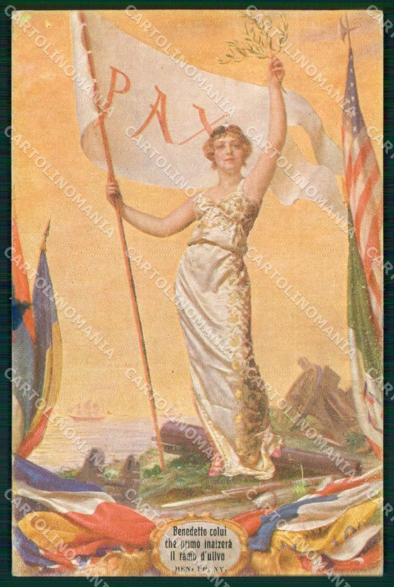 WW1 WWI Propaganda Pax Alba di Pace Soulacroix Sborgi cartolina XB5967 – fronte