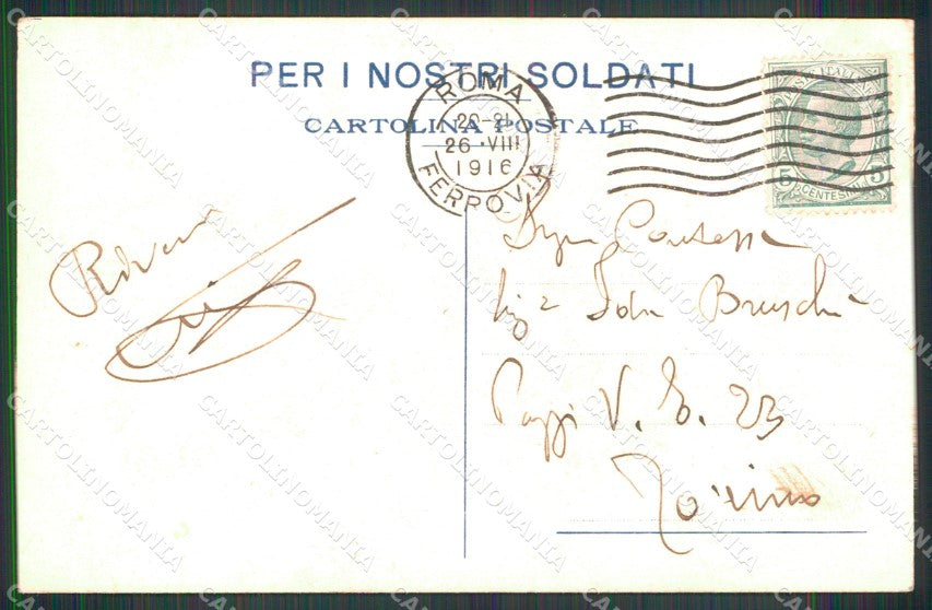 WW1 Propaganda Alleati Bandiere Flag I Nostri Soldati PIEGHINE cartolina XB5968 – retro
