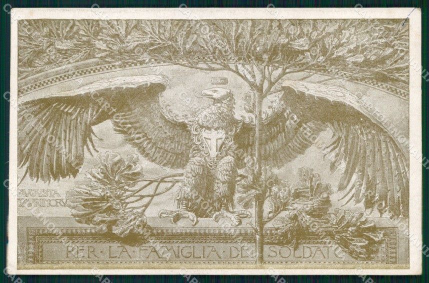 WW1 WWI Propaganda Per la Famiglia del Soldato Torino PIEGHINA cartolina XB5971 – fronte