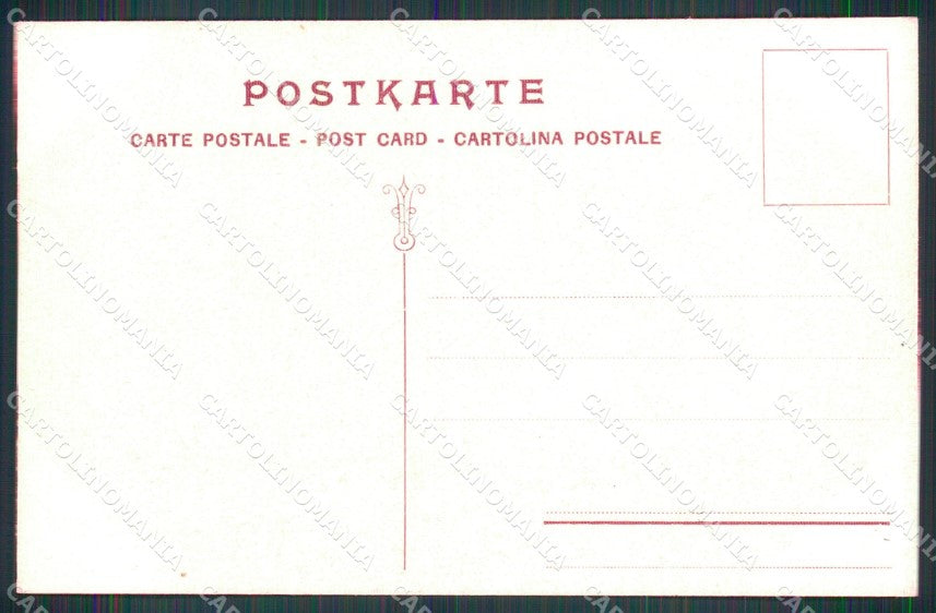 WW1 WWI Propaganda Trento Trieste Tricolore Dipinta a Mano cartolina XB5996 – retro