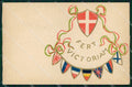 WW1 WWI Propaganda Alleati Bandiere Flag Tricolore Rilievo cartolina XB6004 – fronte