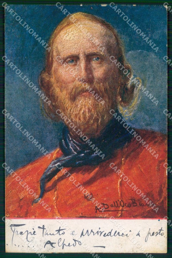 WW1 WWI Propaganda Opera Fratellanza Garibaldi Carducci cartolina XB6007 – fronte