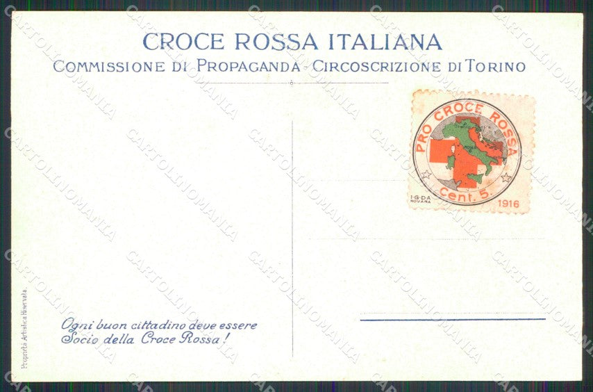 WW1 WWI Propaganda CRI Croce Rossa Torino Giani cartolina XB6015 – retro