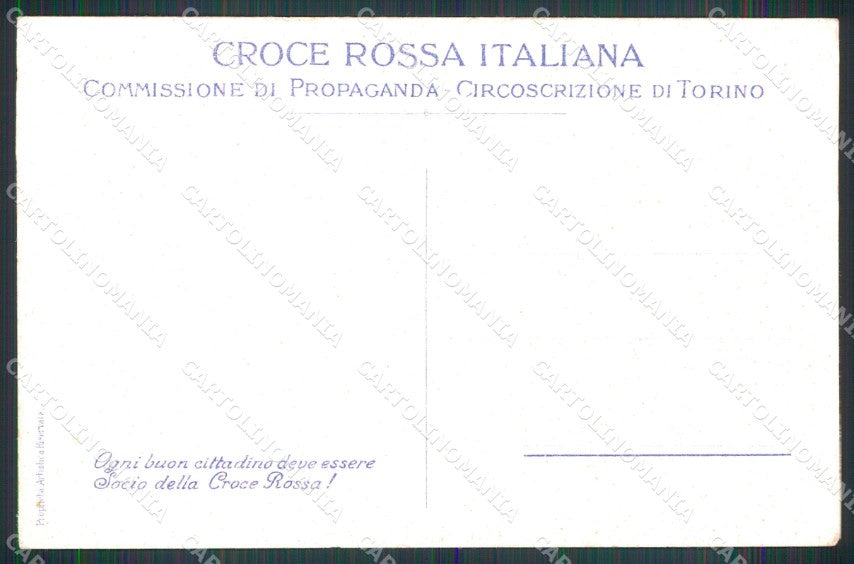 WW1 WWI Propaganda CRI Croce Rossa Torino Giani ABRASA cartolina XB6016 – retro