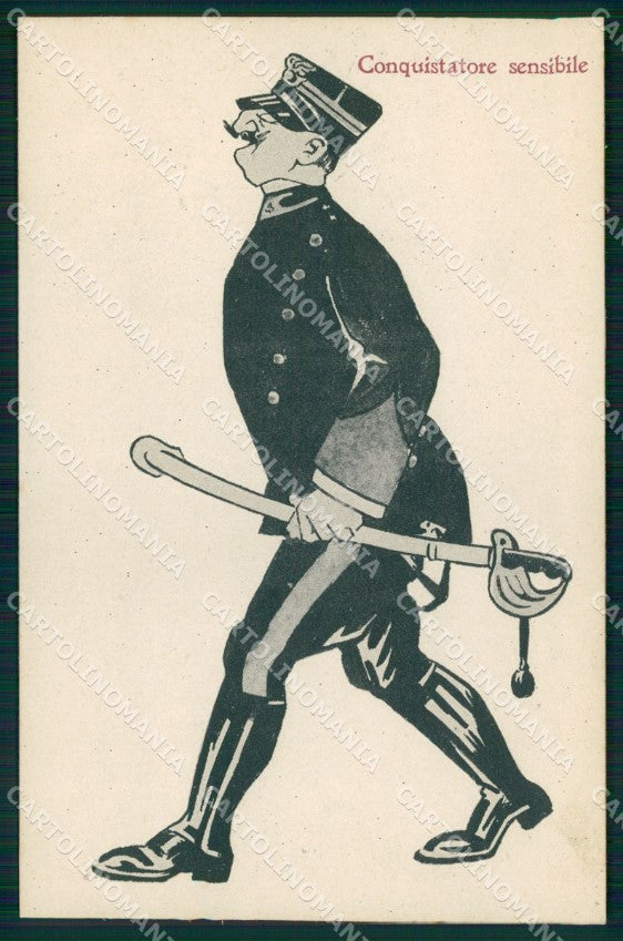 Militari Uniforme Umoristica cartolina XB6033 – fronte