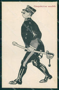 Militari Uniforme Umoristica cartolina XB6033 – fronte
