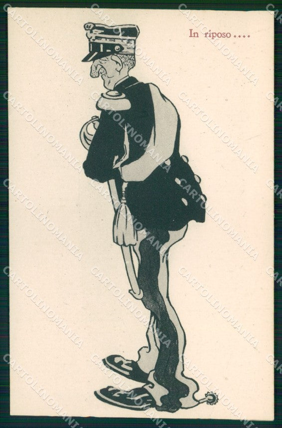 Militari Uniforme Umoristica cartolina XB6034 – fronte