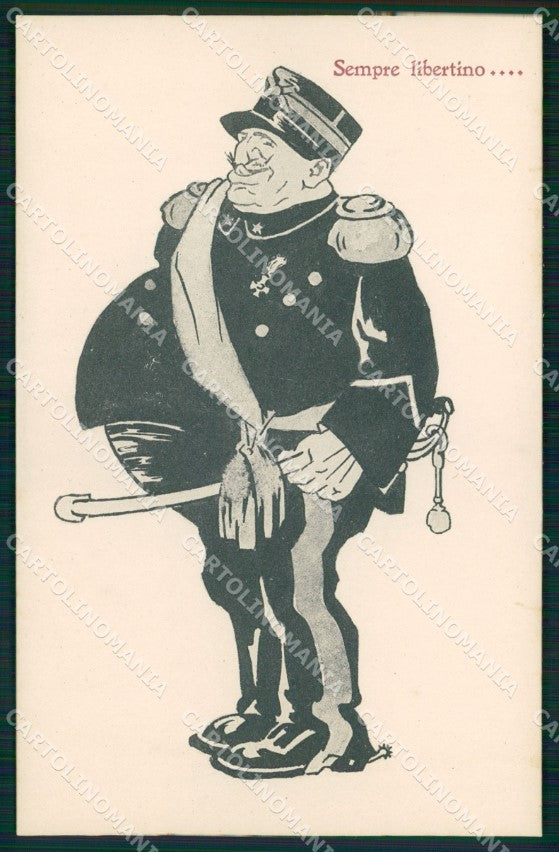 Militari Uniforme Umoristica cartolina XB6036 – fronte
