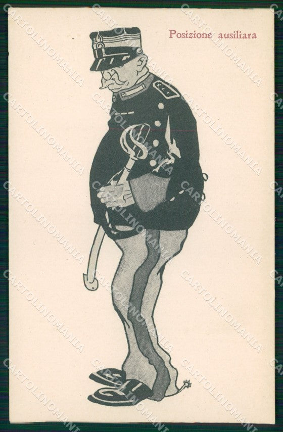 Militari Uniforme Umoristica cartolina XB6037 – fronte
