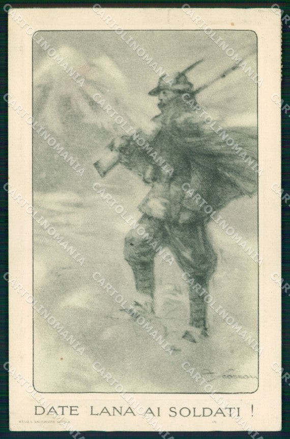 WW1 WWI Propaganda Pro Combattenti Alpini Scorzon PIEGHINA cartolina XB6042 – fronte