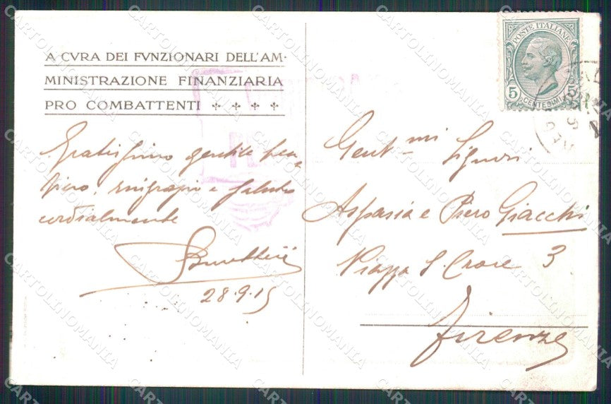 WW1 WWI Propaganda Pro Combattenti Alpini Scorzon PIEGHINA cartolina XB6042 – retro