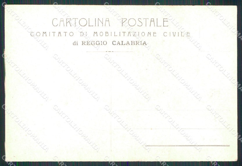WW1 WWI Propaganda Comitato Reggio Calabria Tricolore Pollini cartolina XB6048 – retro