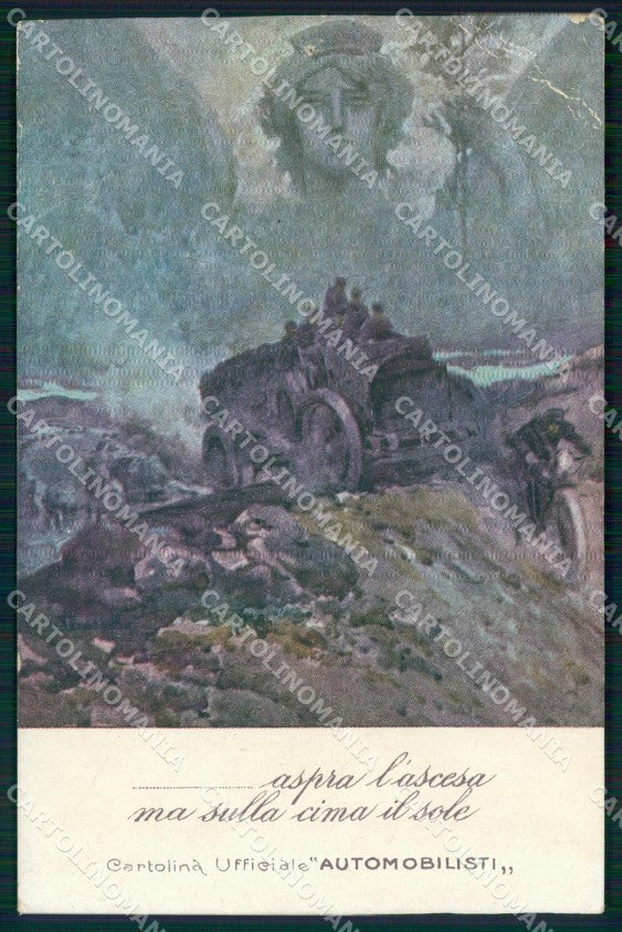WW1 WWI Propaganda Automobilisti Vassallo PIEGHE FORO cartolina XB6051 – fronte