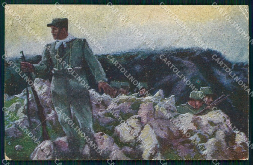 WW1 WWI Propaganda CRI Conca di Plezzo Cascella PIEGHINE cartolina XB6057 – fronte