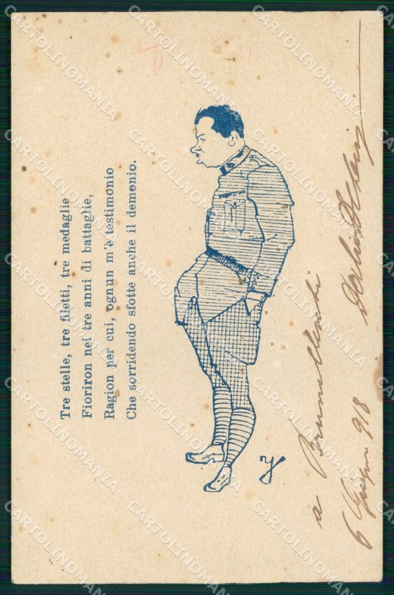 Militari Umoristica Soldato RETRO BIANCO cartolina XB6063 – fronte