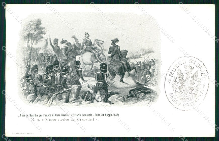 Militari Granatieri di Sardegna Museo Storico Mola Gaeta Savoia cartolina XB6083 – fronte