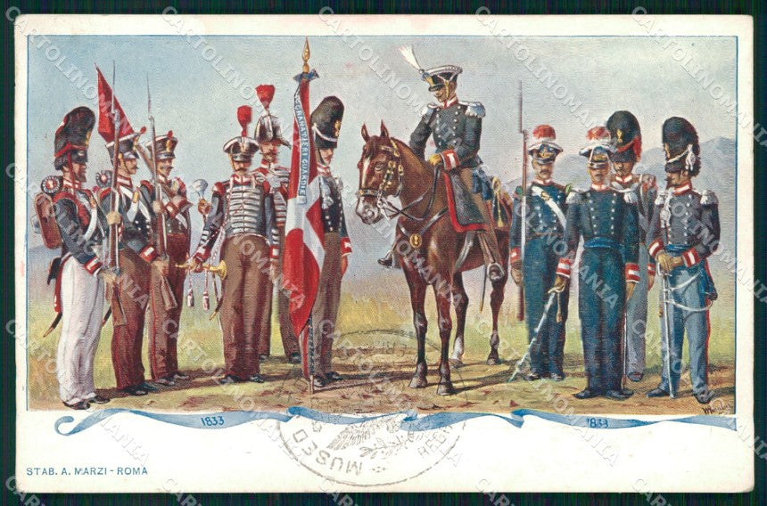 Militari Granatieri di Sardegna Museo Storico Uniforme Rinaldi cartolina XB6089 – fronte
