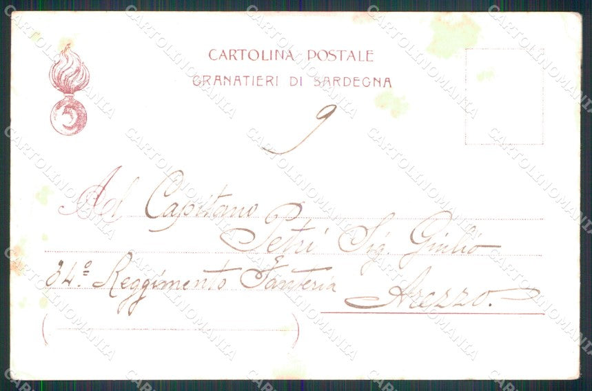 Militari Granatieri di Sardegna Museo Storico Uniforme Rinaldi cartolina XB6089 – retro