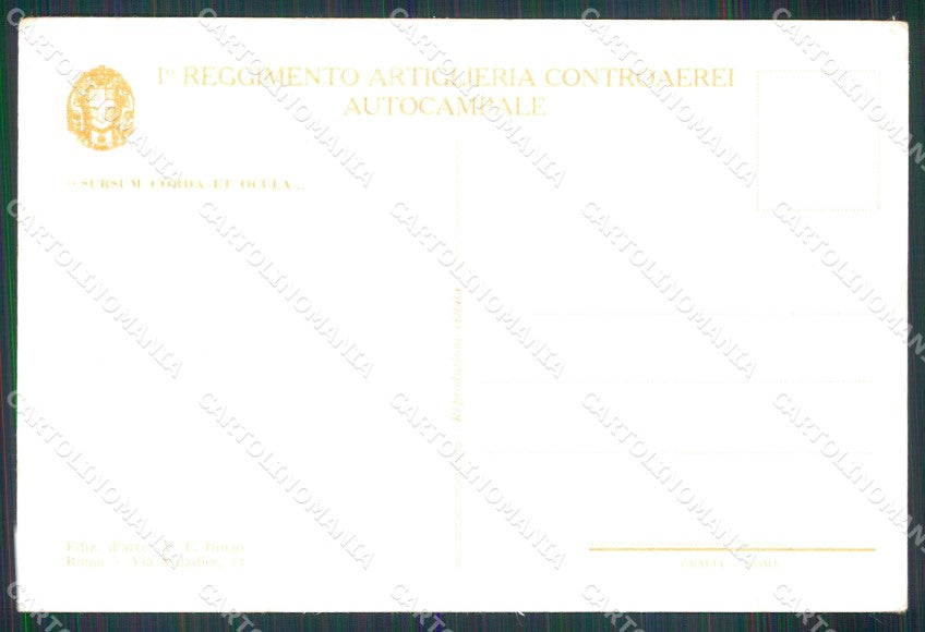 Militari I° Regg Artiglieria Controaerei Autocampale Tricolore cartolina XB6097 – retro