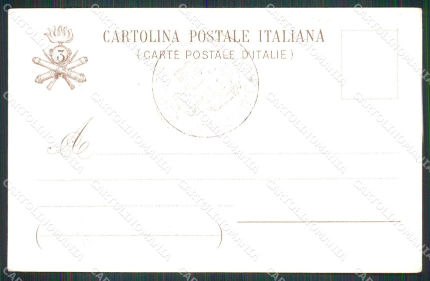 Militari III° Reggimento Artiglieria Assedio cartolina XB6098 – retro