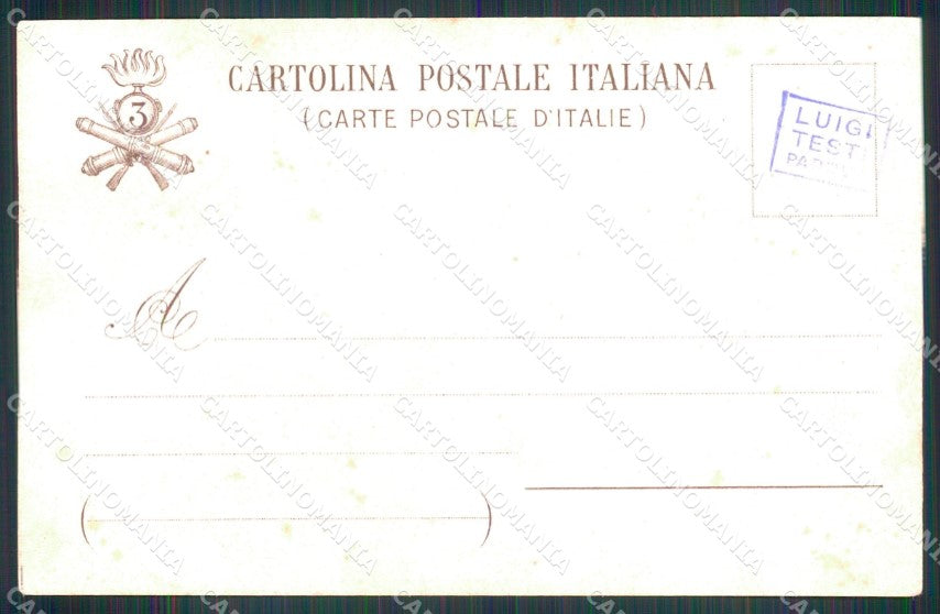 Militari III° Reggimento Artiglieria Assedio PIEGHINA cartolina XB6100 – retro