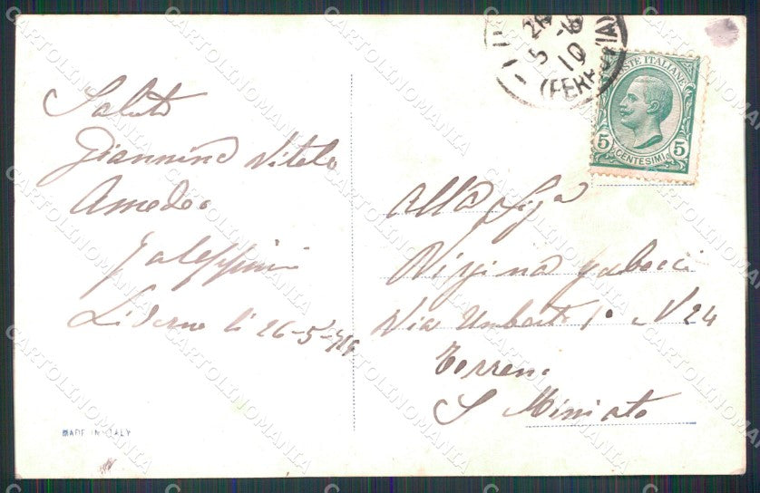 WW1 WWI Propaganda Tricolore Italia Bertiglia ? cartolina XB6102 – retro