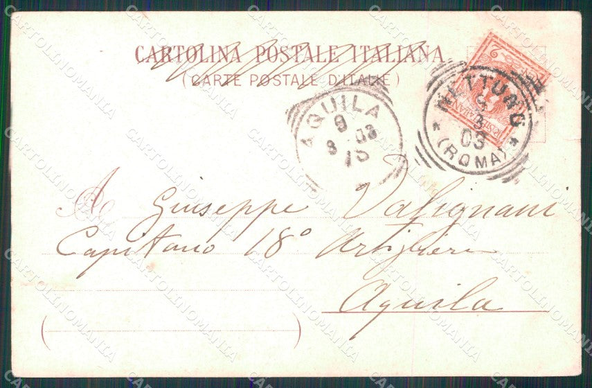 Militari Scuola Tiro Artiglieria Campagna PIEGHE STRAPPINO cartolina XB6121 – retro