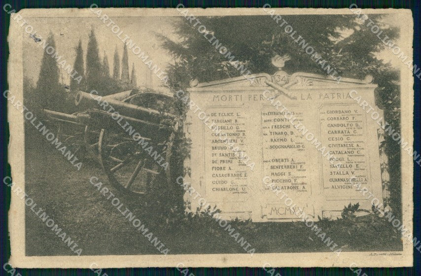 Militari 34° Reggimento Artiglieria Caduti Patria Franchigia cartolina XB6122 – fronte