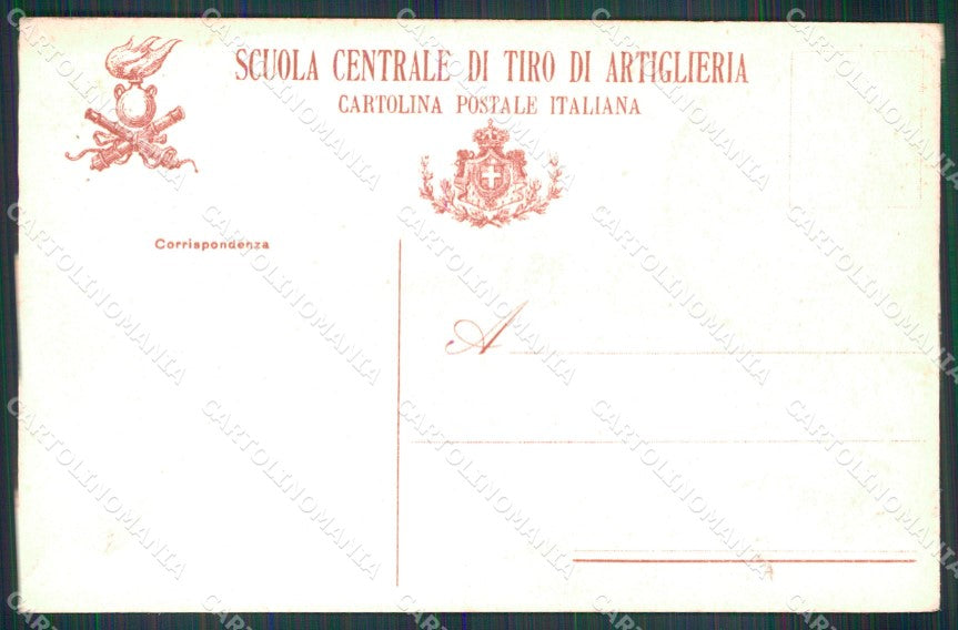 Militari Scuola Centrale Tiro Artiglieria Campagna Nettuno cartolina XB6126 – retro
