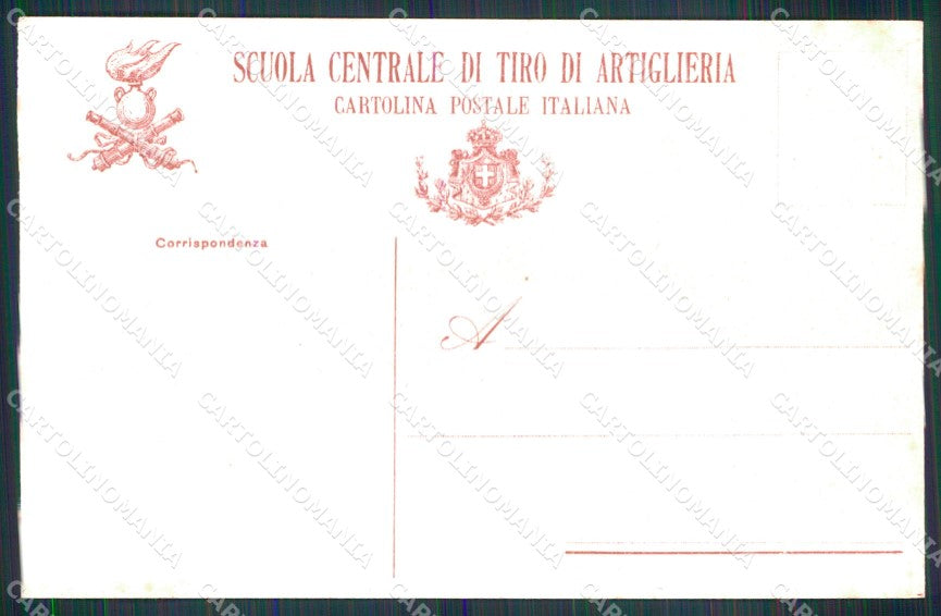 Militari Scuola Centrale Tiro Artiglieria Campagna Nettuno cartolina XB6128 – retro