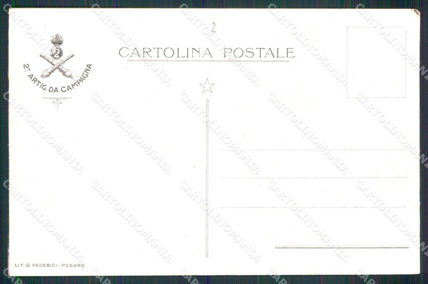 Militari II° Reggimento Artiglieria Campagna Pesaro cartolina XB6135 – retro