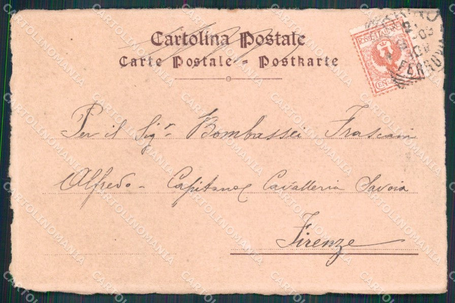 Militari I° Reggimento Artiglieria Torino cartolina XB6140 – retro