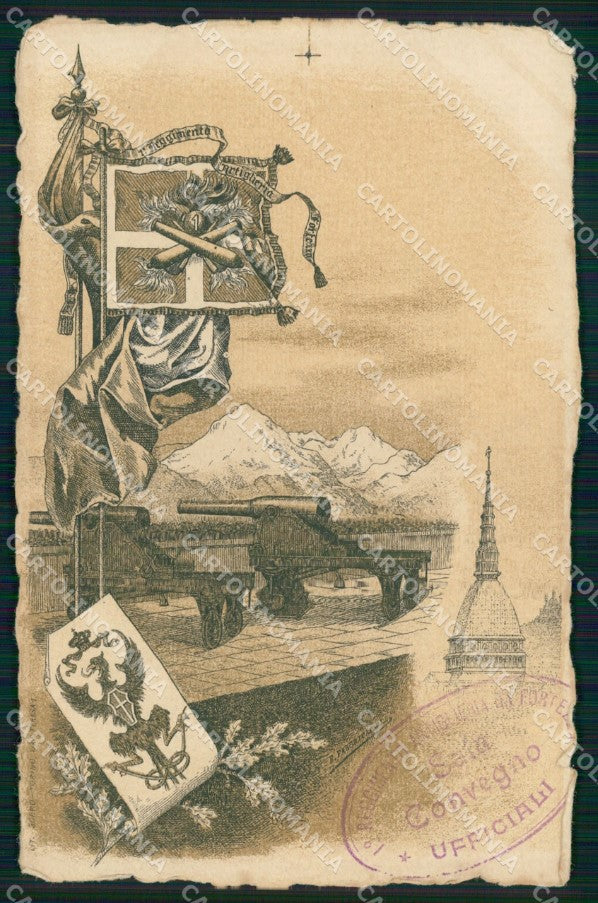 Militari I° Reggimento Artiglieria Torino FORO cartolina XB6143 – fronte