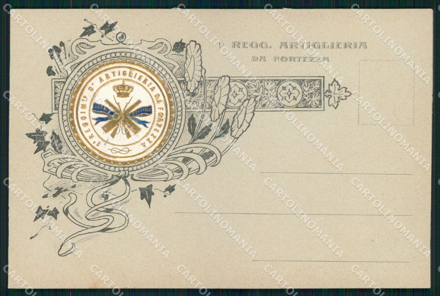 Militari I° Reggimento Artiglieria da Fortezza cartolina XB6146 – fronte