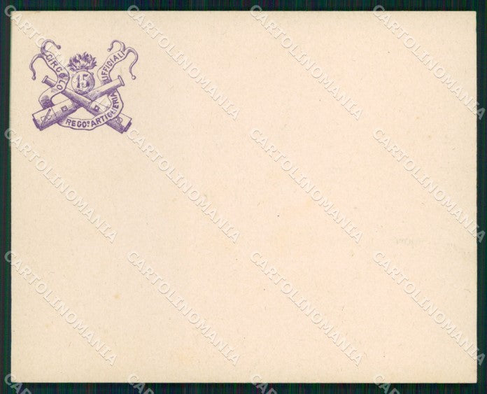 Militari 15° Reggimento Artiglieria da Campagna cartoncino XB6156 – fronte